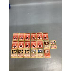 Lot Of 19 Pokémon Trading Cards - Energy, Magmar, Charmeleon, Vulpix, Torkoal